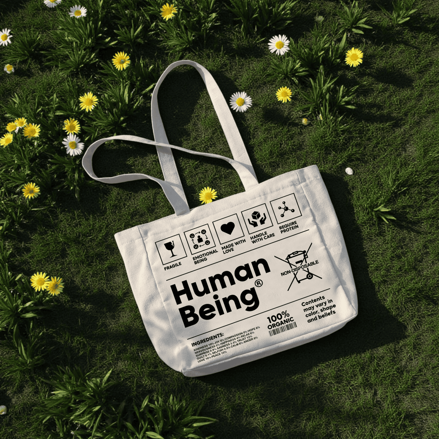 Human Being Box Totebag