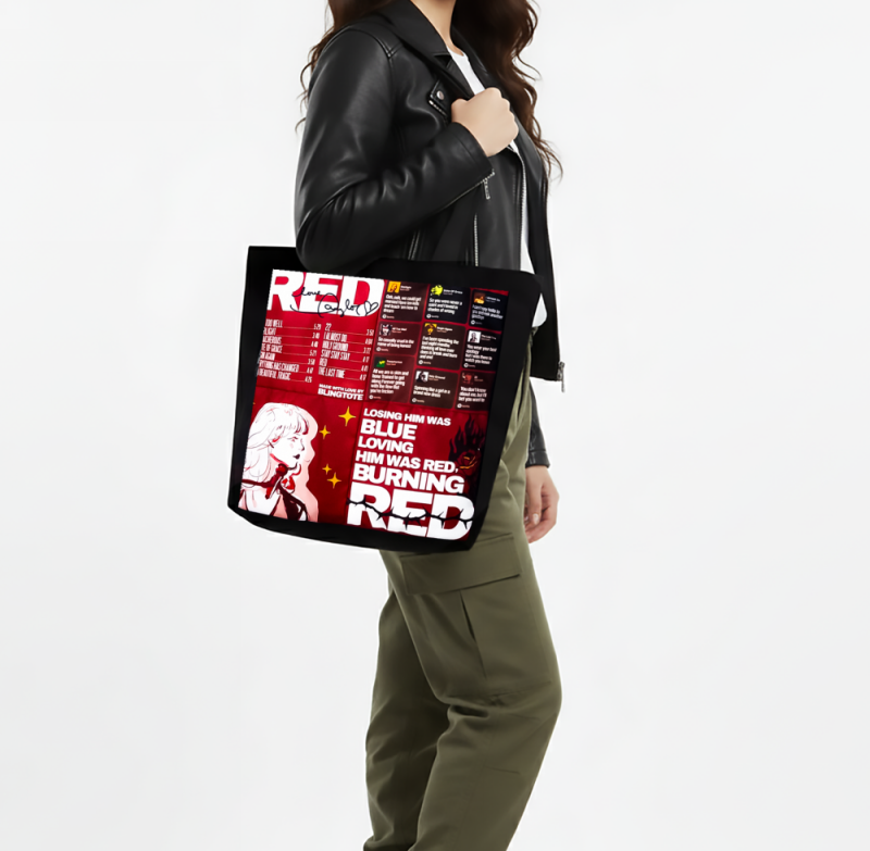 RED - Taylor Swift Patch Totebag - Image 2