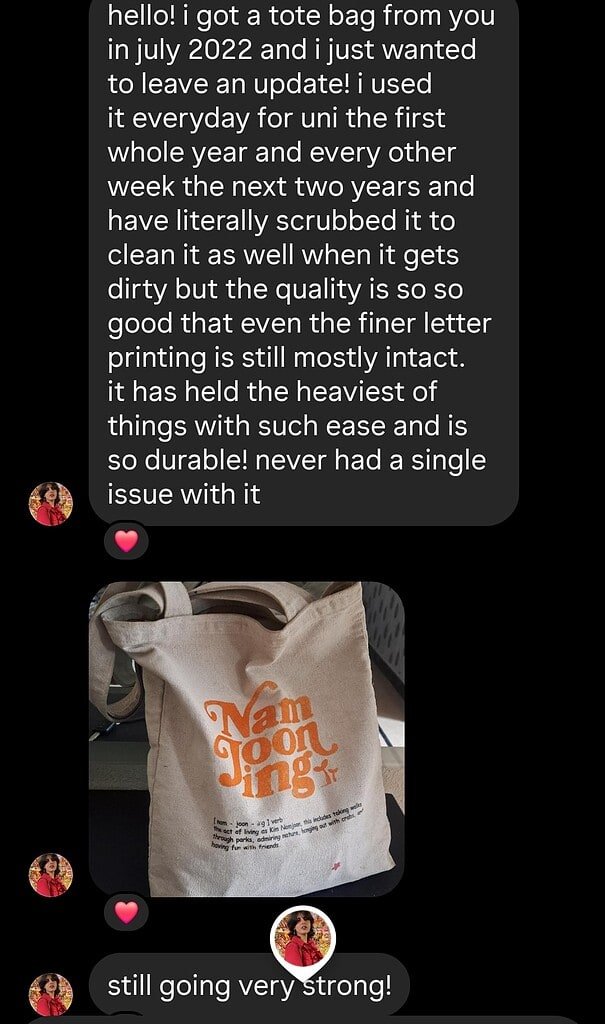 BlingTote customer review from Instagram