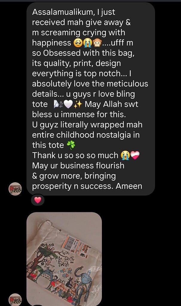 BlingTote customer review from Instagram