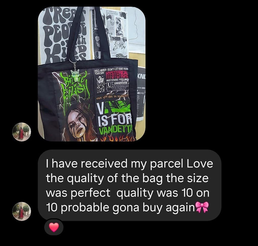 BlingTote customer review from Instagram