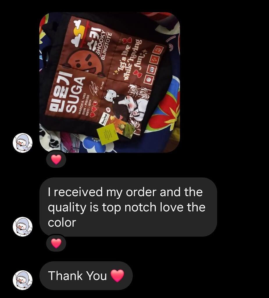 BlingTote customer review from Instagram