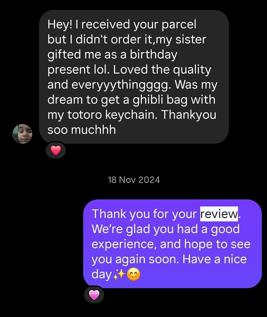 BlingTote customer review from Instagram
