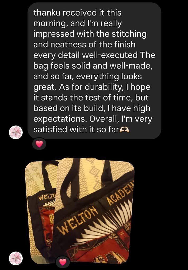 BlingTote customer review from Instagram