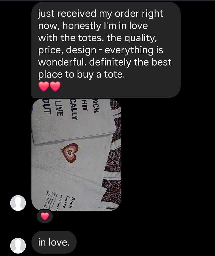 BlingTote customer review from Instagram