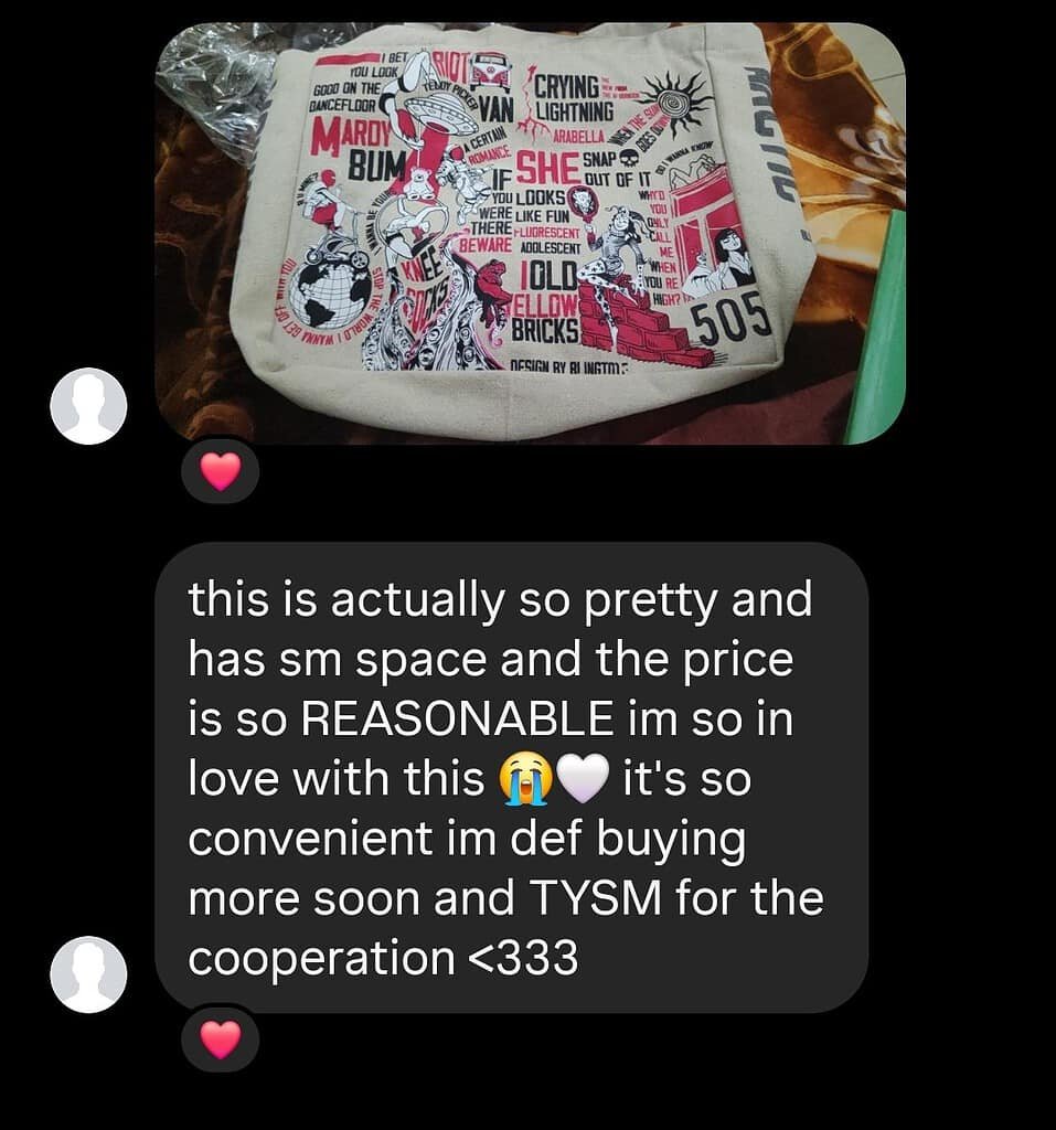 BlingTote customer review from Instagram