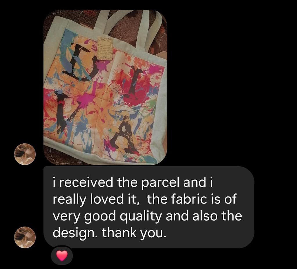 BlingTote customer review from Instagram