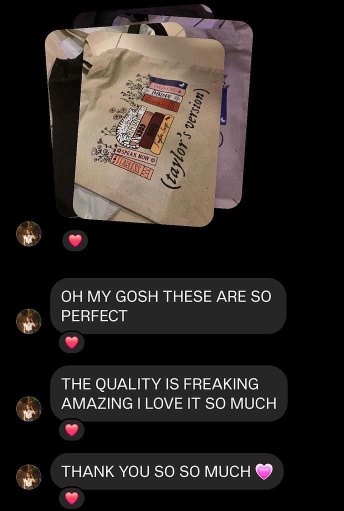 BlingTote customer review from Instagram