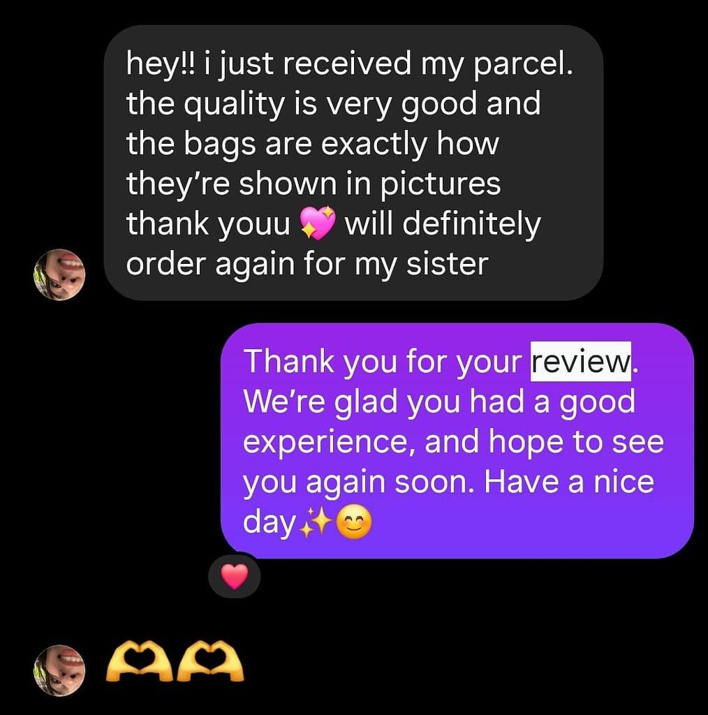 BlingTote customer review from Instagram