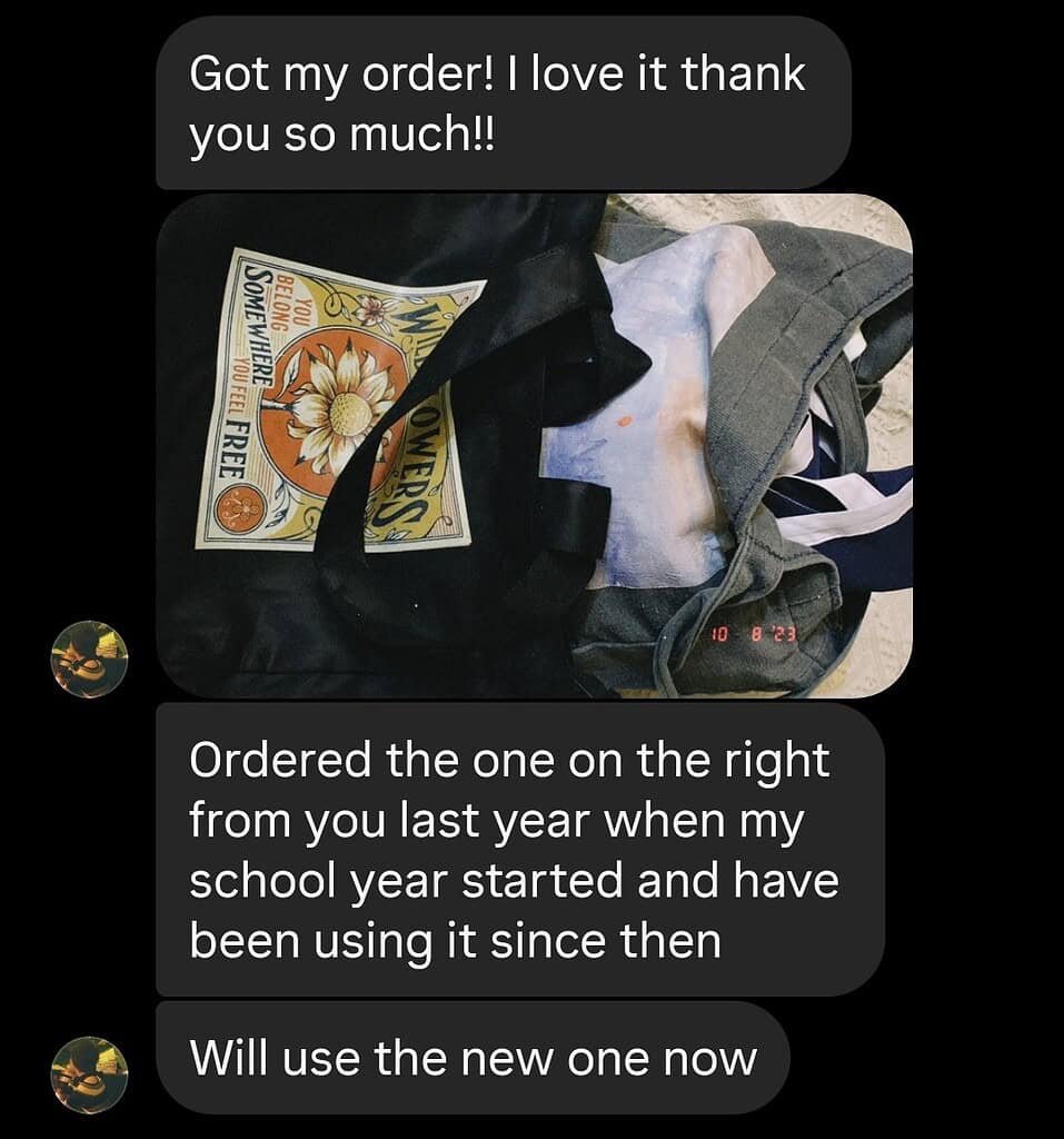 BlingTote customer review from Instagram