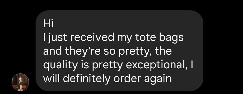 BlingTote customer review from Instagram