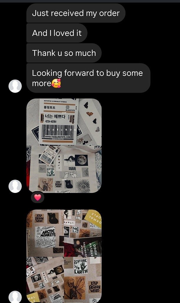 BlingTote customer review from Instagram