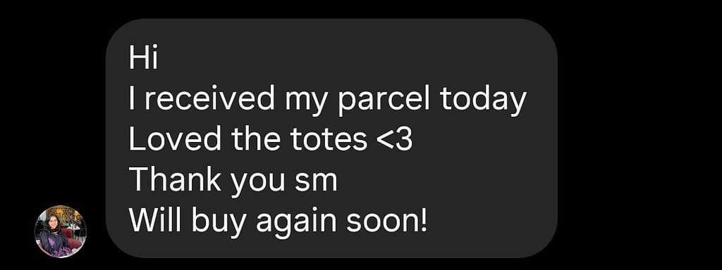 BlingTote customer review from Instagram