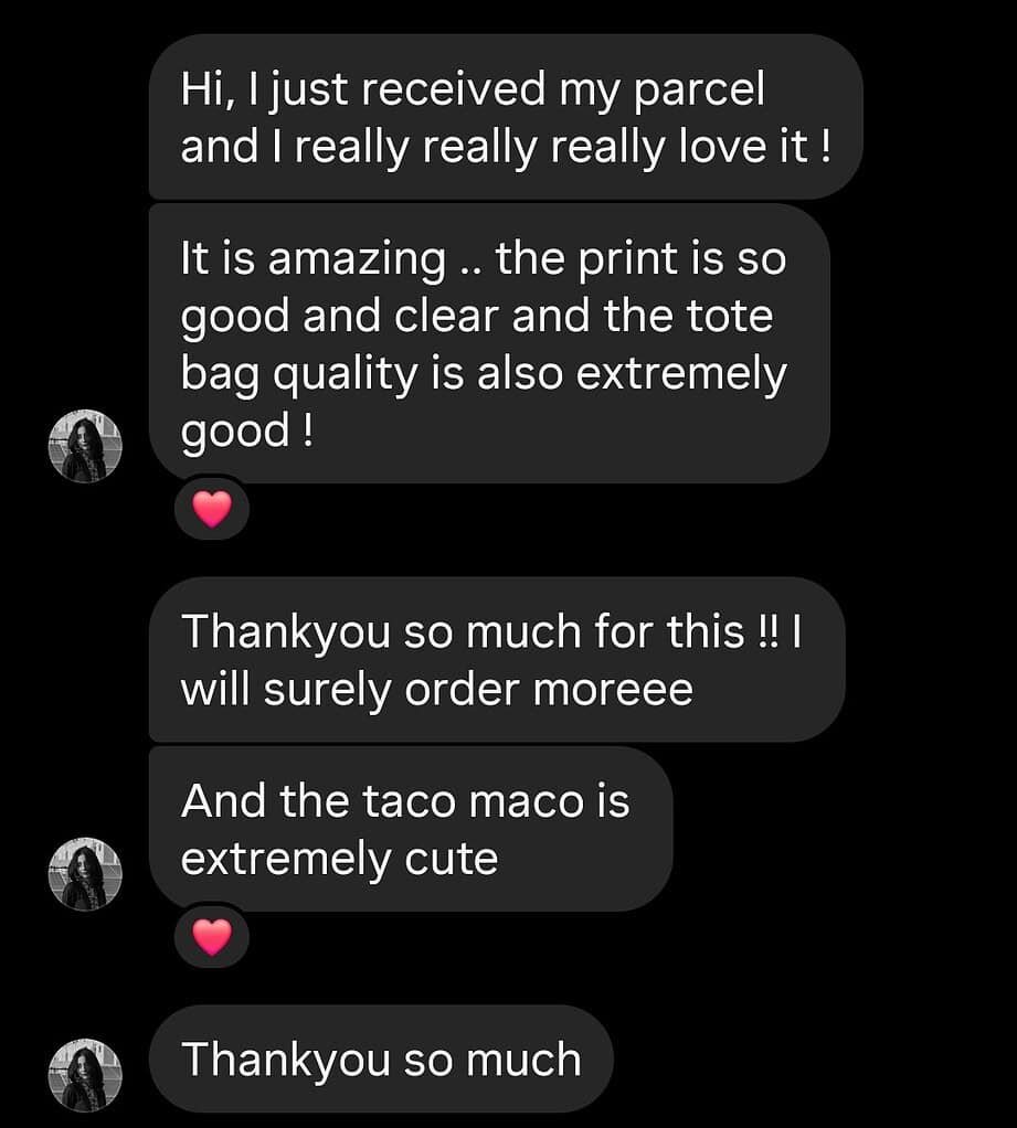 BlingTote customer review from Instagram