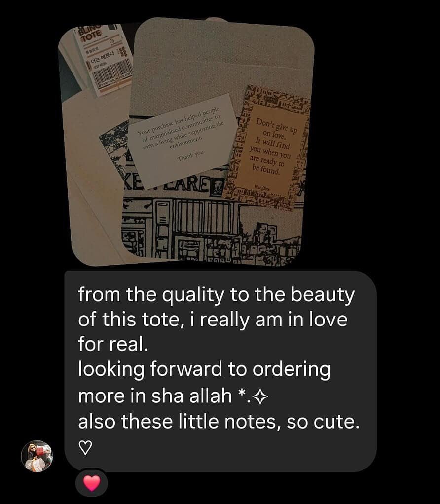 BlingTote customer review from Instagram