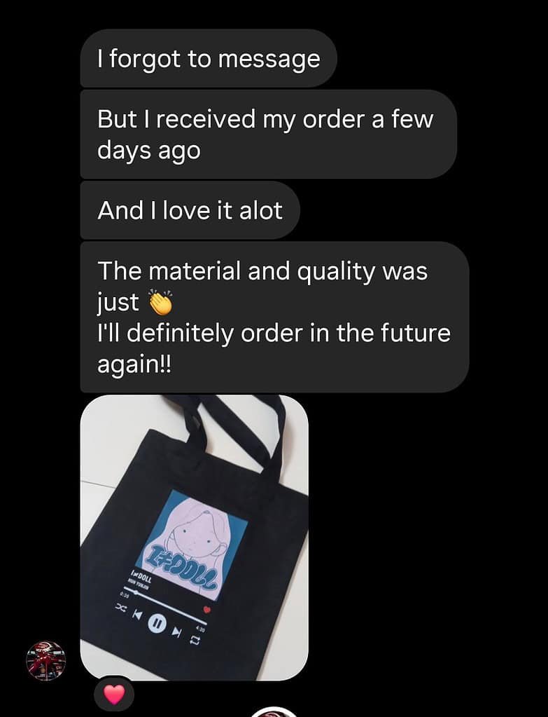 BlingTote customer review from Instagram