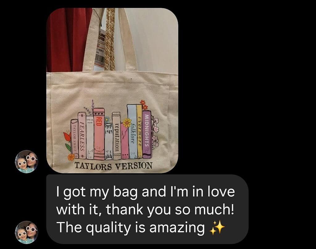 BlingTote customer review from Instagram