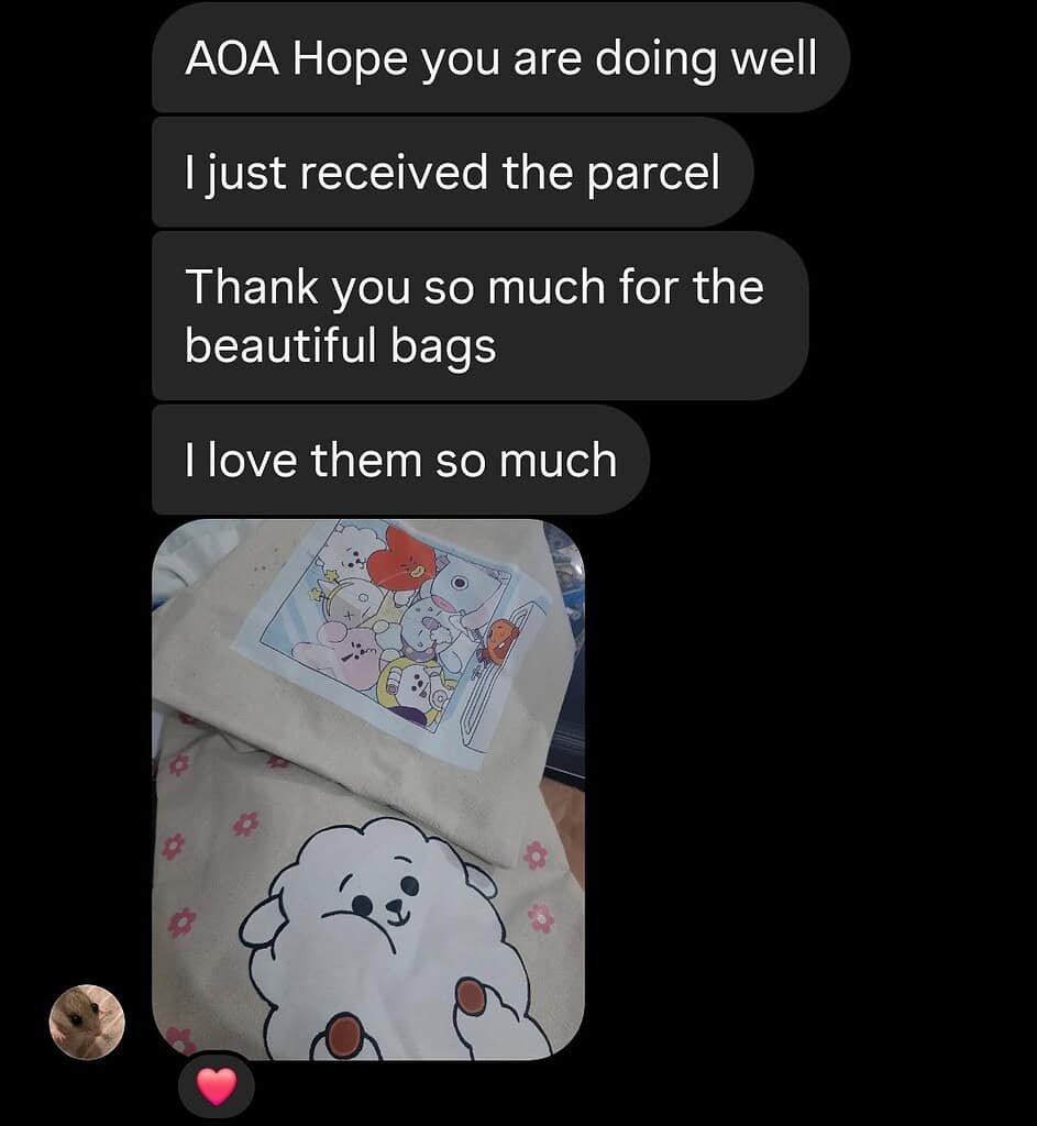 BlingTote customer review from Instagram