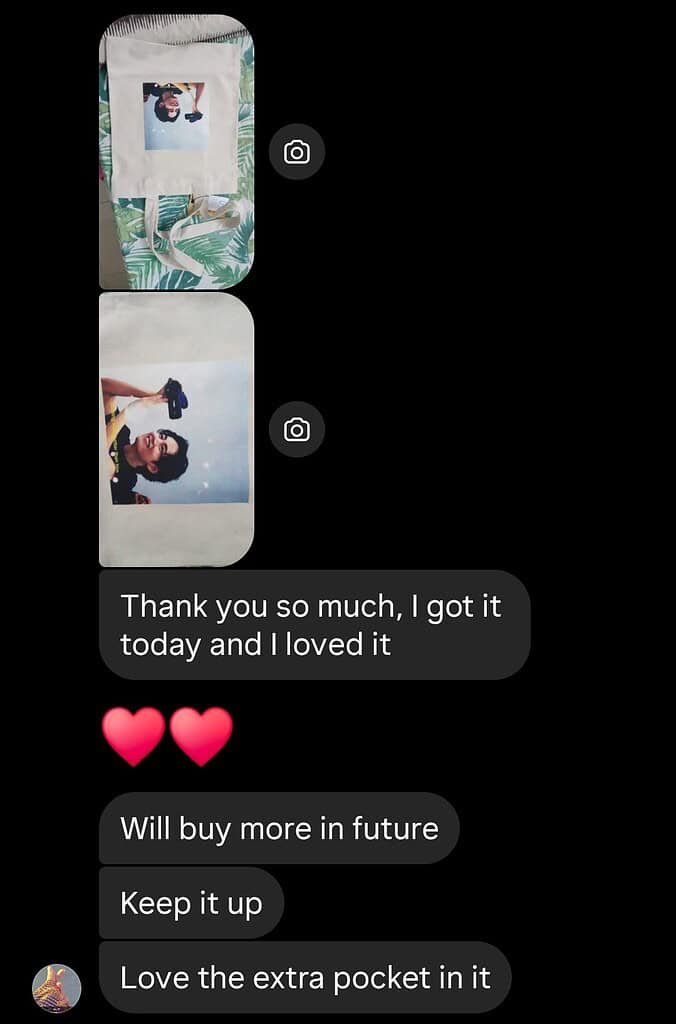 BlingTote customer review from Instagram