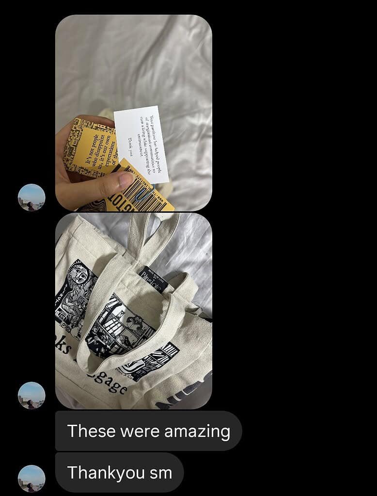 BlingTote customer review from Instagram