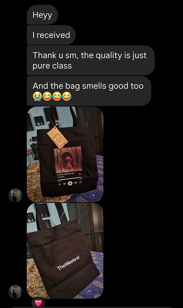 BlingTote customer review from Instagram