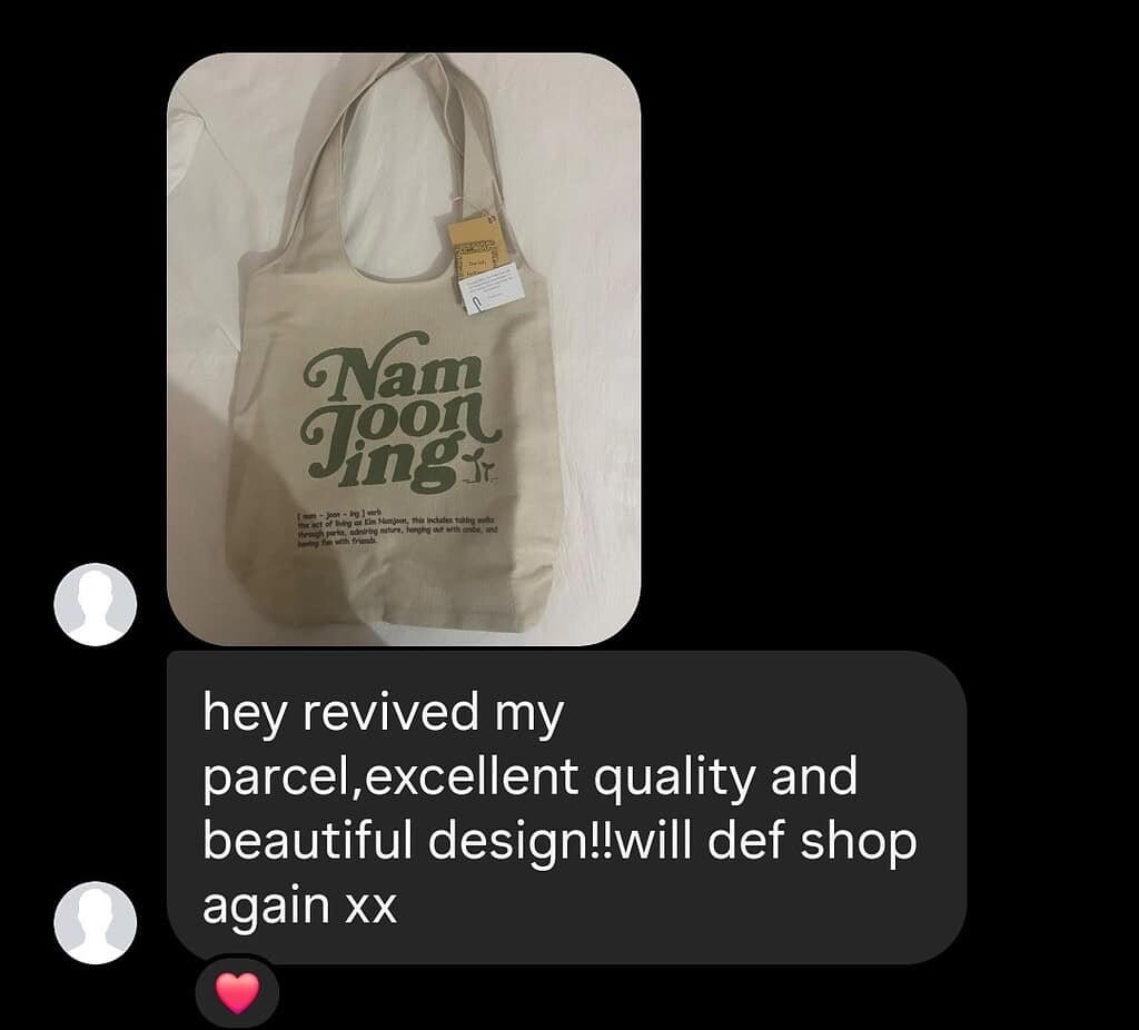 BlingTote customer review from Instagram