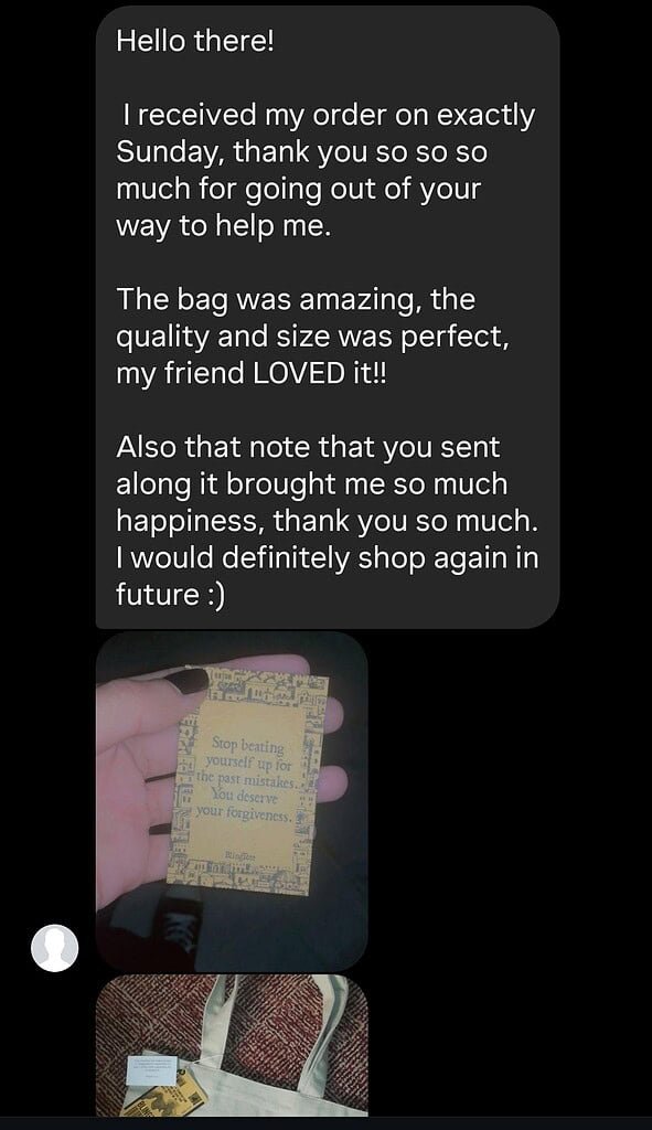 BlingTote customer review from Instagram