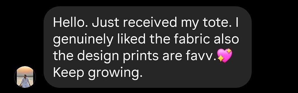 BlingTote customer review from Instagram