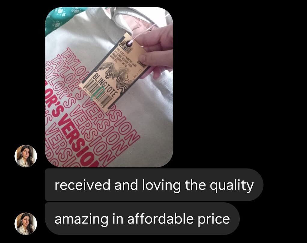 BlingTote customer review from Instagram